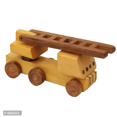 Beautiful Wooden Fire Brigade Moving Toy-thumb0