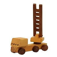Beautiful Wooden Fire Brigade Moving Toy-thumb1