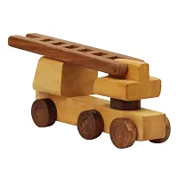 Beautiful Wooden Fire Brigade Moving Toy-thumb2