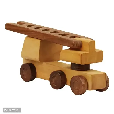 Beautiful Wooden Fire Brigade Moving Toy-thumb3