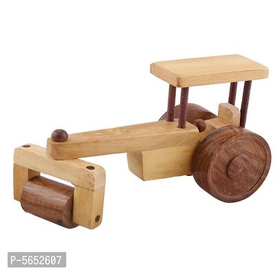 Beautiful Wooden Classical Road Roller Moving Toy