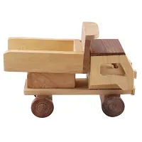Beautiful Wooden Classical Dumper Truck Moving Toy Showpiece-thumb1