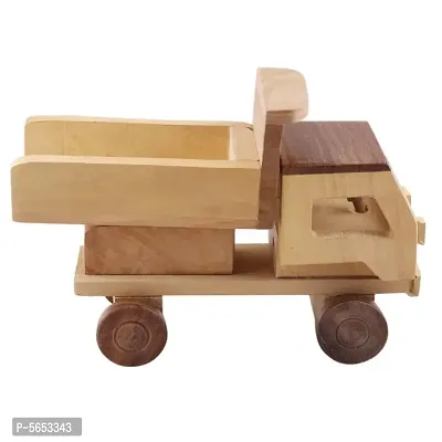 Beautiful Wooden Classical Dumper Truck Moving Toy Showpiece-thumb2
