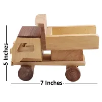 Beautiful Wooden Classical Dumper Truck Moving Toy Showpiece-thumb4