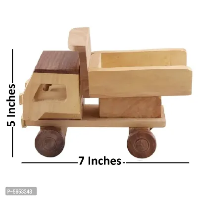 Beautiful Wooden Classical Dumper Truck Moving Toy Showpiece-thumb5