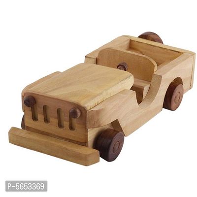 Beautiful Wooden Classical Vintage Open Car Moving Toy Showpiece-thumb2