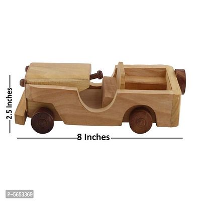 Beautiful Wooden Classical Vintage Open Car Moving Toy Showpiece-thumb5