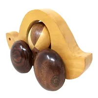 Wooden Tortoise Moving Toy With Wheels - For Kids & Home Decor-thumb3