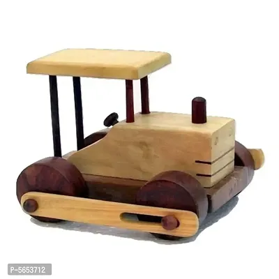 Wooden Toy Side Wheel Road Roller
