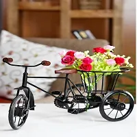 Wrought iron Handicraft Rickshaw Showpiece Home & Decor Vases-thumb2