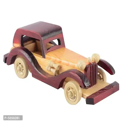 Handcarved Wooden Jeep Moving Toy-thumb0