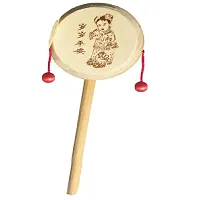 Wooden Rattle Drum Instrument Child Musical Toy (Set Of 2)-thumb1