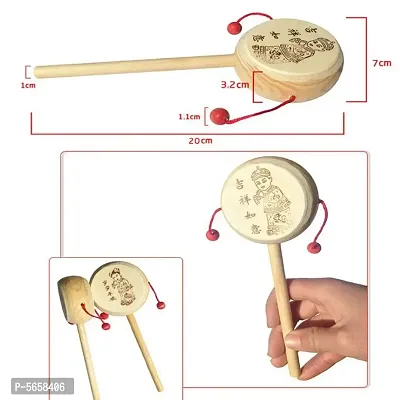 Wooden Rattle Drum Instrument Child Musical Toy (Set Of 2)-thumb3