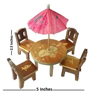 Cute Wooden Doll House Miniature Dinning Table For Kids 3+ Years-thumb2