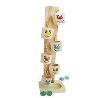 Wooden Marble Cup Slider Slippery Clown Ball Table Set Marble Slider Game / Slippery Game / Marble Puzzle / Clown game-thumb2