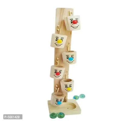 Wooden Marble Cup Slider Slippery Clown Ball Table Set Marble Slider Game / Slippery Game / Marble Puzzle / Clown game-thumb3