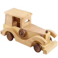 Wooden Classical Vintage Roof Car Jeep Moving Toy-thumb1