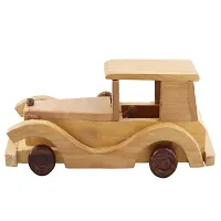 Wooden Classical Vintage Roof Car Jeep Moving Toy-thumb2