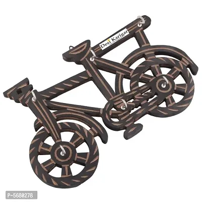 Wooden Key Holder In Cycle Shape With Hand crafted Design-thumb3
