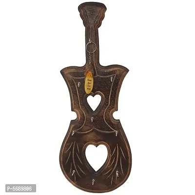 Antique Guitar Shape Key Holder ( Black )