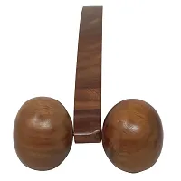 Wooden Hand Massager Roller Body Stress Acupressure Acupuncture Yoga Two Roller Round Wheel Massager-thumb2