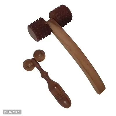 Fancy Wooden Set Of 2 Handy Cutter Massager And Face Massager-thumb2