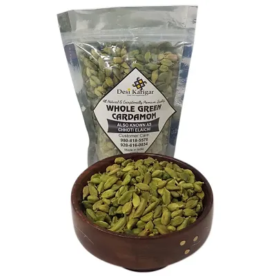 Whole green Cardamom (Chhoti Elaichi) - 100 gm Pack