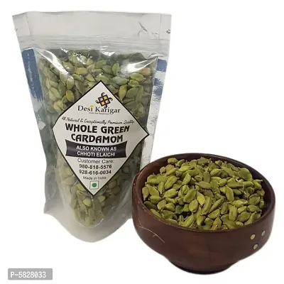 Whole green Cardamom (Chhoti Elaichi) - 100 gm Pack-thumb4
