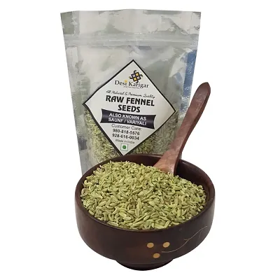Raw Unroasted Fennel Seeds (Saunf/Variyali) - 50 gm