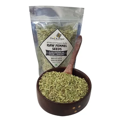 Raw Unroasted Fennel Seeds (Saunf/Variyali) - 100 gm