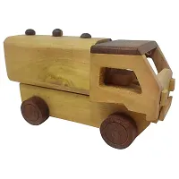 Desi Karigarreg; Beautiful Wooden Oil Tanker / Milk Van Moving Toy-thumb2