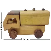 Desi Karigarreg; Beautiful Wooden Oil Tanker / Milk Van Moving Toy-thumb3