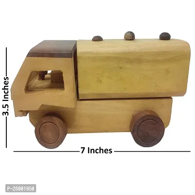 Desi Karigarreg; Beautiful Wooden Oil Tanker / Milk Van Moving Toy-thumb4