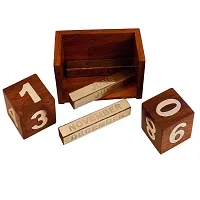 Desi Karigarreg; Handmade Wooden Never Ending Date Calendar for Office Use-thumb2