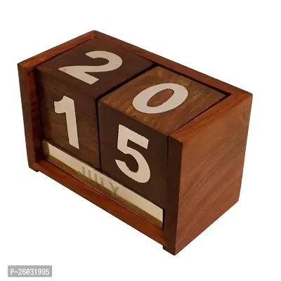 Desi Karigarreg; Handmade Wooden Never Ending Date Calendar for Office Use-thumb4