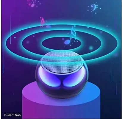 Awesome M3 (Portable Bluetooth Mini Speaker) Dynamic Metal Sound with High Bass 5 W Bluetooth Speaker with Wireless mic (Multicolor, Stereo Channel)-thumb0