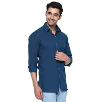 SAFFRON HANDICRAFTS Men's Cotton Full Sleeve Casual/Formal Shirt Solid Colors XS to XXL-thumb4