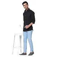 SAFFRON HANDICRAFTS Men's Cotton Full Sleeve Casual/Formal Shirt Solid Colors XS to XXL-thumb2