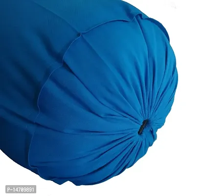 Saffron Turquoise Blue Bolster Cover - Set of 2 Covers - Round Bolster Cover for Sofa Deevan Couch Cotton 10 Diameter x 24 Long (25 cm Diameter x 60 cm Long) Removable Cover-thumb0