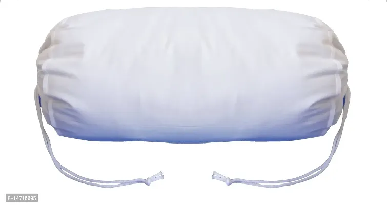 Bolster Cover - Round Bolster Cover for Sofa Deevan Couch Cotton 9 Diameter x 32 Long (22cm Diameter x 80cm Long) Removable Cover White-thumb5