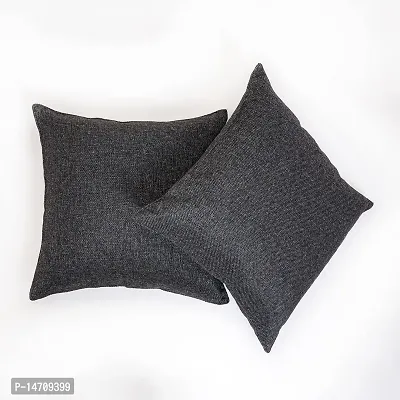 SAFFRON HANDICRAFTS Square JuteThrow Pillow Cushion Cover