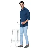 SAFFRON HANDICRAFTS Men's Cotton Full Sleeve Casual/Formal Shirt Solid Colors XS to XXL-thumb1