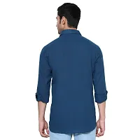 SAFFRON HANDICRAFTS Men's Cotton Full Sleeve Casual/Formal Shirt Solid Colors XS to XXL-thumb2