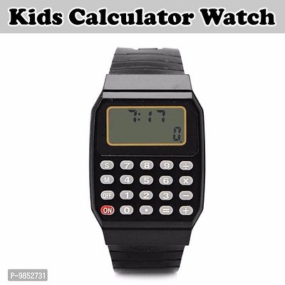 Buy Calculator Watch with Soft Silicone Strap for Kids 1Pc Black