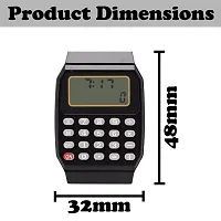 Calculator Watch with Soft Silicone Strap for Kids (1Pc) Black-thumb1