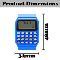 Calculator Watch with Soft Silicone Strap for Kids (1Pc) Blue-thumb1