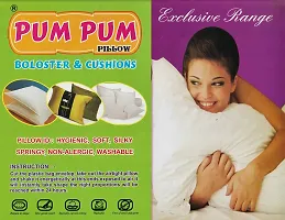 PumPum Ultra Premuim Micro Fiber Quilted Pillow Pack of 1 - (18 * 27 inches),White (36522)-thumb4