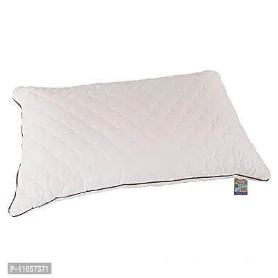 PumPum Ultra Premuim Micro Fiber Quilted Pillow Pack of 1 - (18 * 27 inches),White (36522)-thumb0