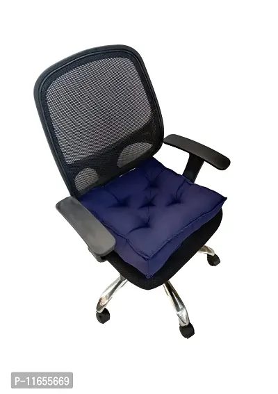 PUM PUM Chair Cushion/Pad Soft Thicken for Office,Home or Car Sitting 14"" x 14"" (Navy Blue,Pack of 2)-thumb2