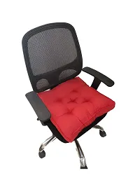 PUM PUM Chair Cushion/Pad Soft Thicken for Office,Home or Car Sitting 14"" x 14"" (Maroon & Brown,Pack of 2)-thumb2